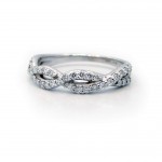 This is a picture of a 14k White Gold Twisted Diamond Band