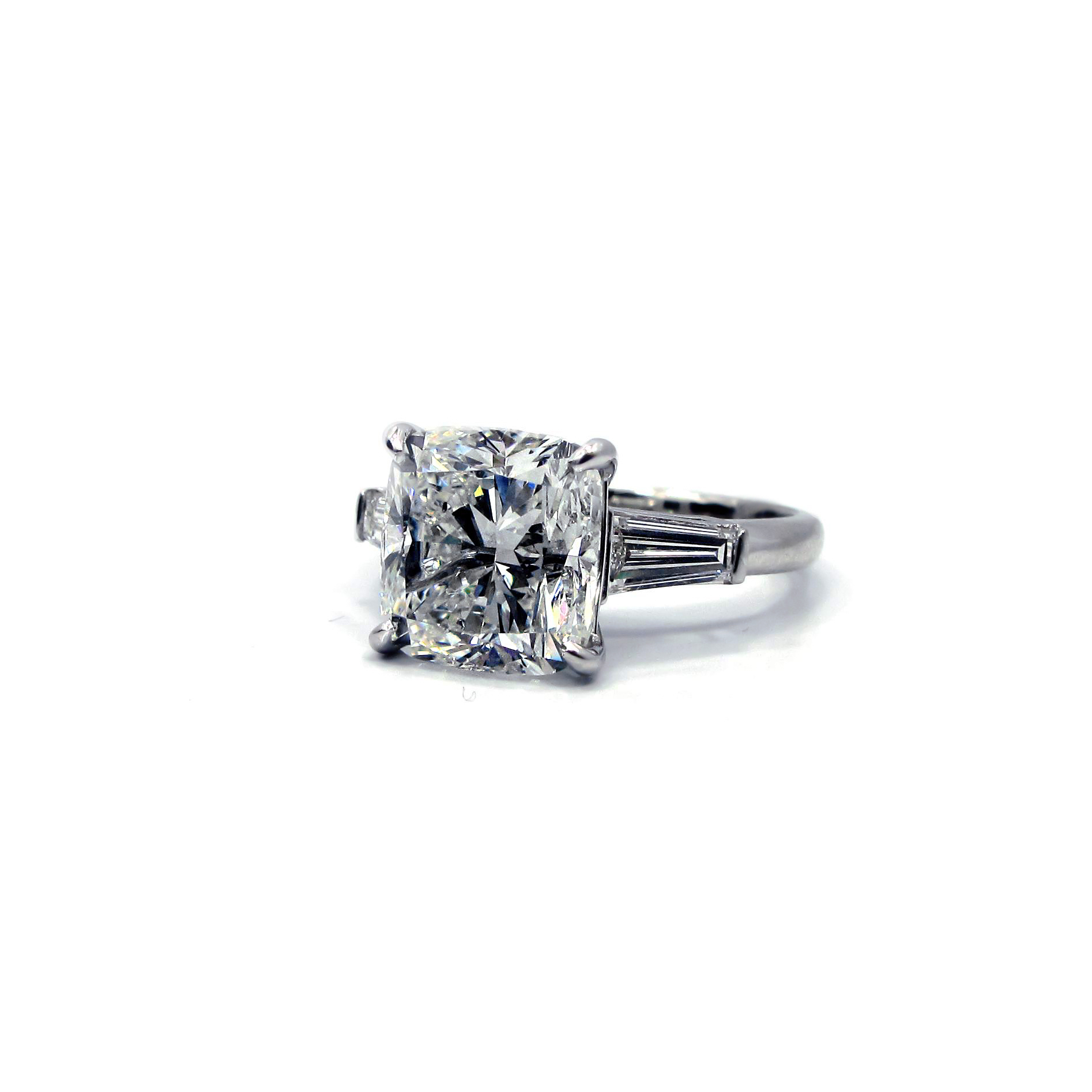 Cushion Diamond Ring. Designed by Reuven Gitter Jewelers