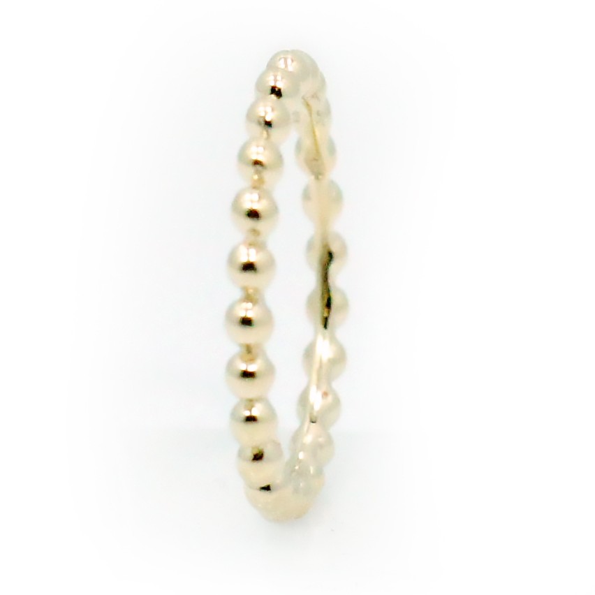 This is a picture of a 14k Yellow Gold Bead Band
