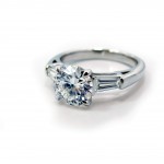 This is a picture of Platinum Tapered Baguette Diamond Engagement Ring
