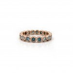 Blue Diamond/Rose Gold Ring