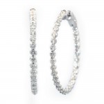 This is a picture of Inside-Outside Diamond Hoop Earrings