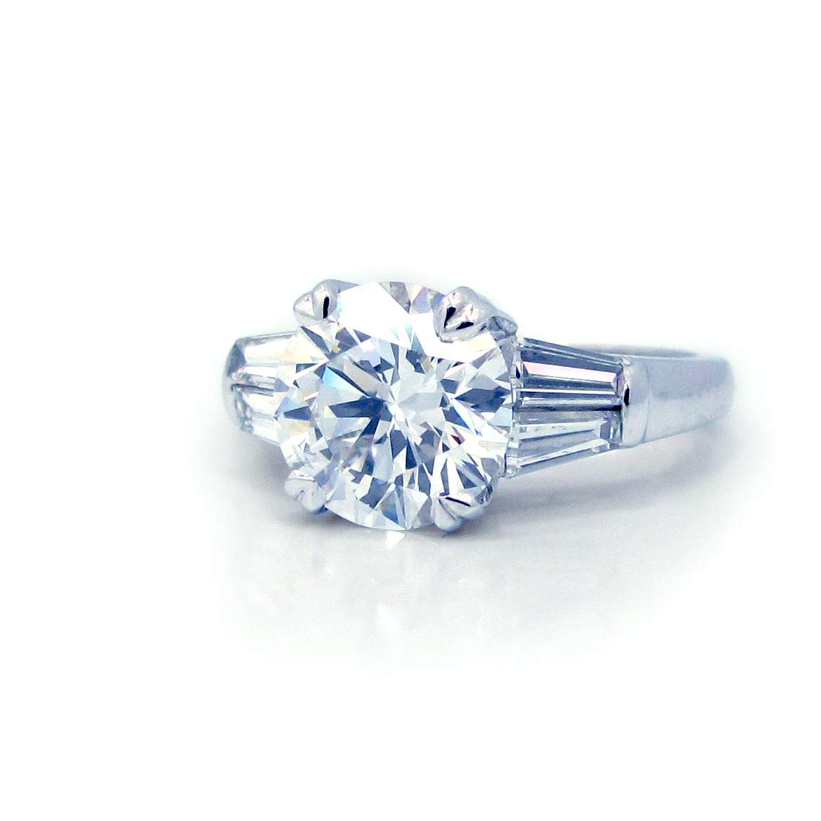 This is a picture of a Double Tapered Baguette Diamond Engagement Setting