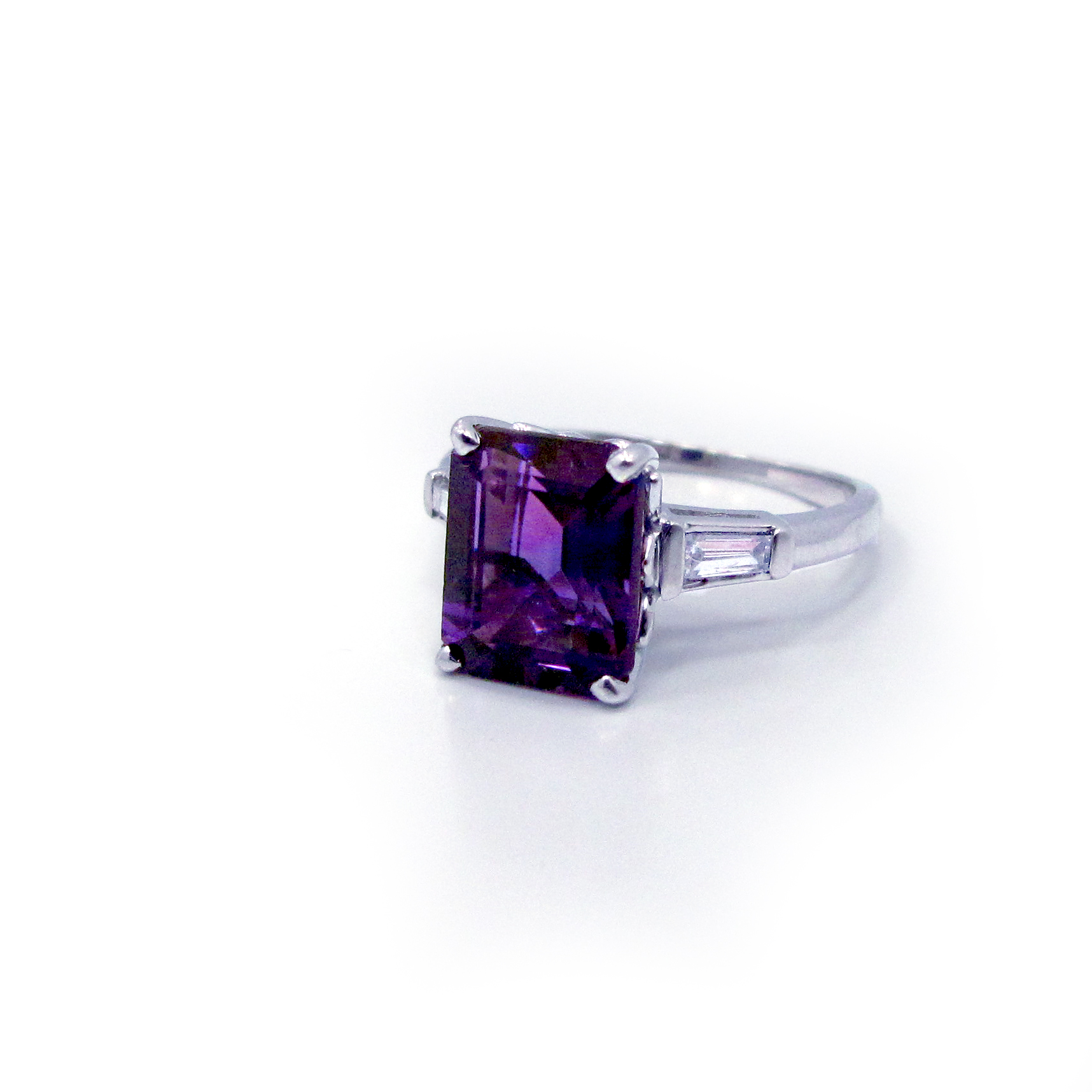 Amethyst and Diamond Cocktail Ring