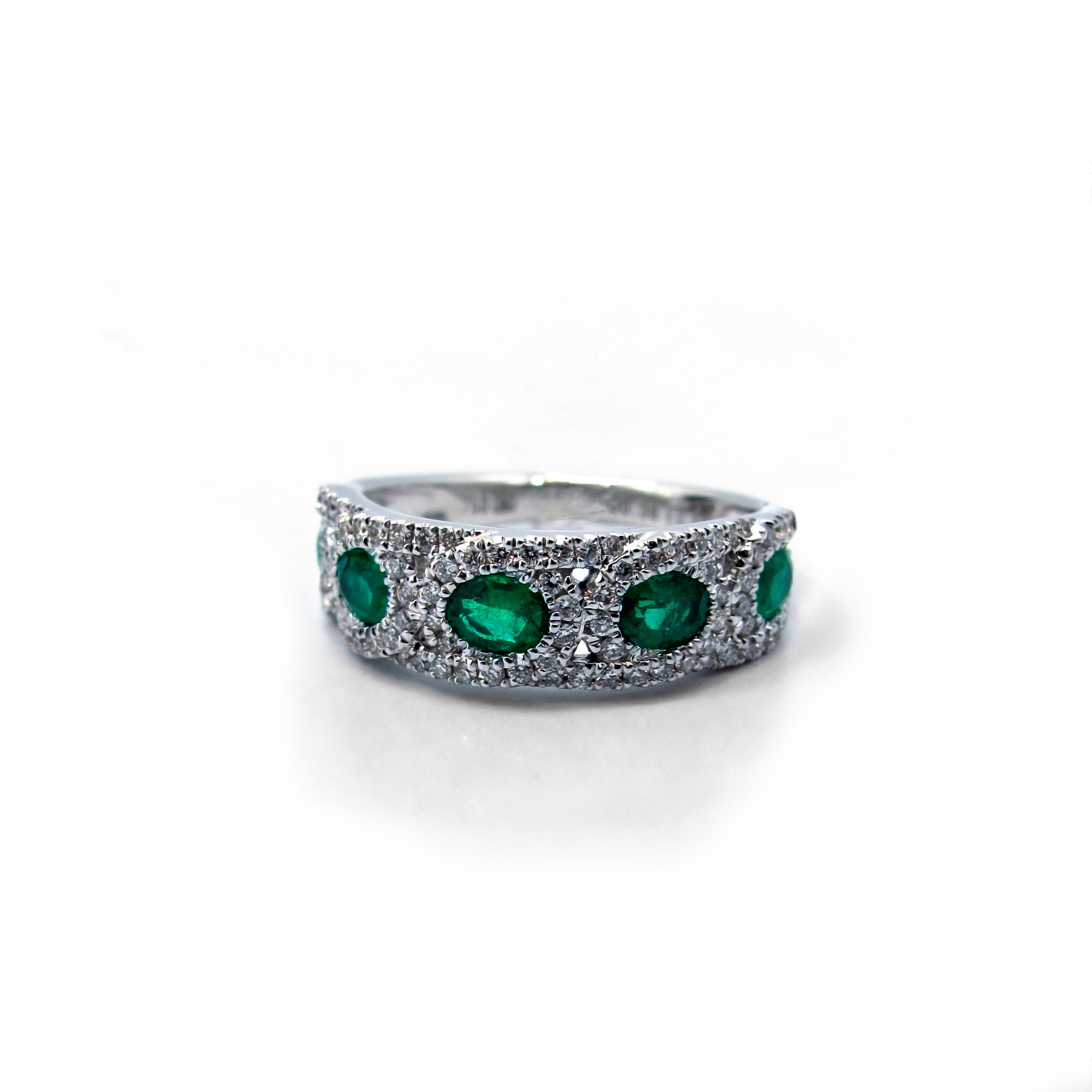 Oval Emerald and Diamond Ring