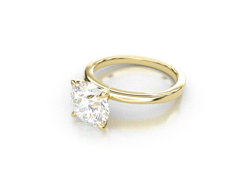 Solitaire Engagement Ring in Yellow Gold