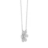 Pave and Bezel Diamond Flower Necklace